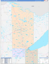 Duluth Metro Area Wall Map Color Cast Style 2024