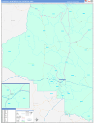 Flagstaff Metro Area Wall Map Color Cast Style 2024