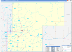 Greeley Metro Area Wall Map Color Cast Style 2024