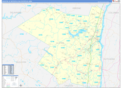 Kingston Metro Area Wall Map Color Cast Style 2024