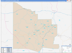 Prescott Metro Area Wall Map Color Cast Style 2025