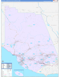 Ventura Metro Area Wall Map Color Cast Style 2025