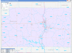 Wausau Metro Area Wall Map Color Cast Style 2024