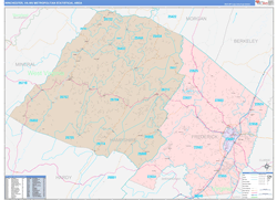 Winchester Metro Area Wall Map Color Cast Style 2024