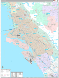 Oakland California Zip Code Maps - Premium