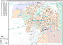 Albuquerque Wall Map Premium Style 2026