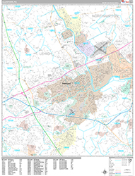 Allentown Wall Map Premium Style 2026