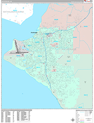 Anchorage Wall Map Premium Style 2026
