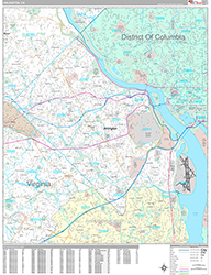 Arlington Wall Map Premium Style 2026