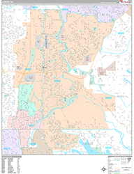 Auburn Wall Map Premium Style 2026