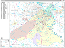 Augusta Wall Map Premium Style 2026