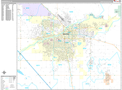 Bakersfield Wall Map Premium Style 2026