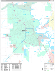 Beaumont Wall Map Premium Style 2024