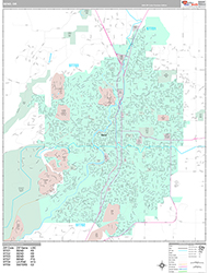 Bend Wall Map Premium Style 2026