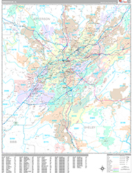 Birmingham Wall Map Premium Style 2026