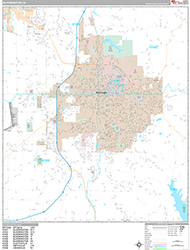 Bloomington Wall Map Premium Style 2026