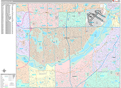 Bloomington Wall Map Premium Style 2026