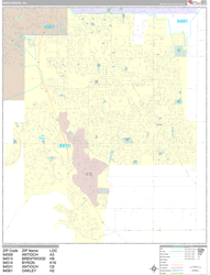 Brentwood California Zip Code Maps (Premium Style)