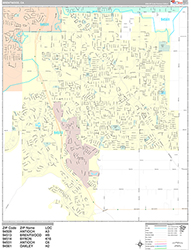 Brentwood Wall Map Premium Style 2026