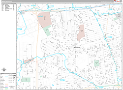 Brentwood Wall Map Premium Style 2026