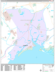 Bridgeport Wall Map Premium Style 2026