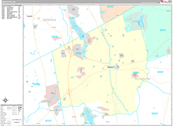 Brockton Wall Map Premium Style 2026