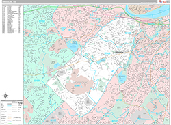 Brookline Wall Map Premium Style 2026