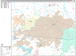 Burlington Wall Map Premium Style 2026