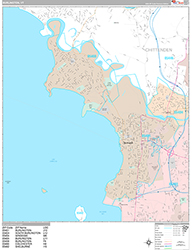 Burlington Wall Map Premium Style 2026