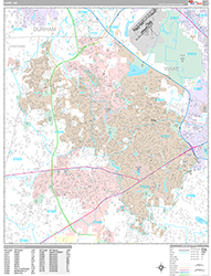 Cary Wall Map Premium Style 2026