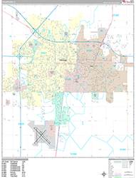 Champaign Wall Map Premium Style 2026