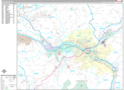 Charleston Wall Map Premium Style 2026