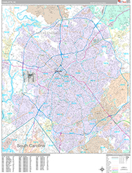 Charlotte Wall Map Premium Style 2026