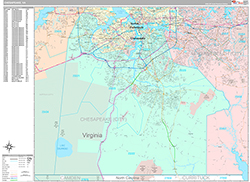 Chesapeake Wall Map Premium Style 2026