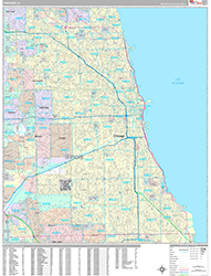 Chicago Wall Map Premium Style 2026