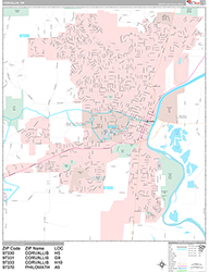 Corvallis Wall Map Premium Style 2026