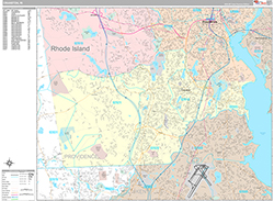 Cranston Wall Map Premium Style 2026