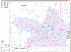 Danville Wall Map Premium Style 2026