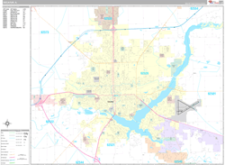 Decatur Wall Map Premium Style 2024