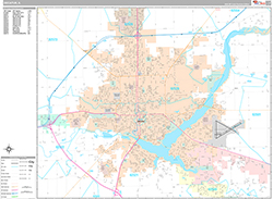 Decatur Wall Map Premium Style 2026