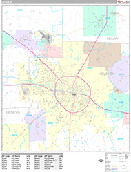 Dothan Wall Map Premium Style 2026