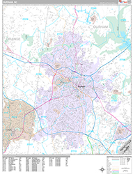 Durham Wall Map Premium Style 2026