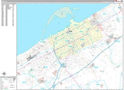 Erie Wall Map Premium Style 2026