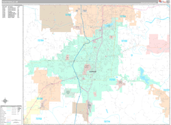 Fayetteville Wall Map Premium Style 2024