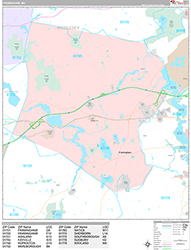 Framingham Wall Map Premium Style 2026