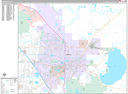 Gainesville Wall Map Premium Style 2026