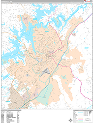 Gainesville Wall Map Premium Style 2026