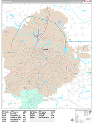 Greenville Wall Map Premium Style 2026