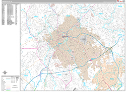 Greenville Wall Map Premium Style 2026