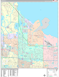 Hammond Wall Map Premium Style 2026